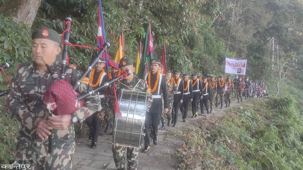 एकीकरण मार्गमा सेनाको पदयात्रा