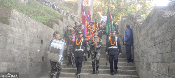 गोरखा-काठमाडौं \'एकीकरण मार्ग\'मा नेपाली सेनाको पदयात्रा